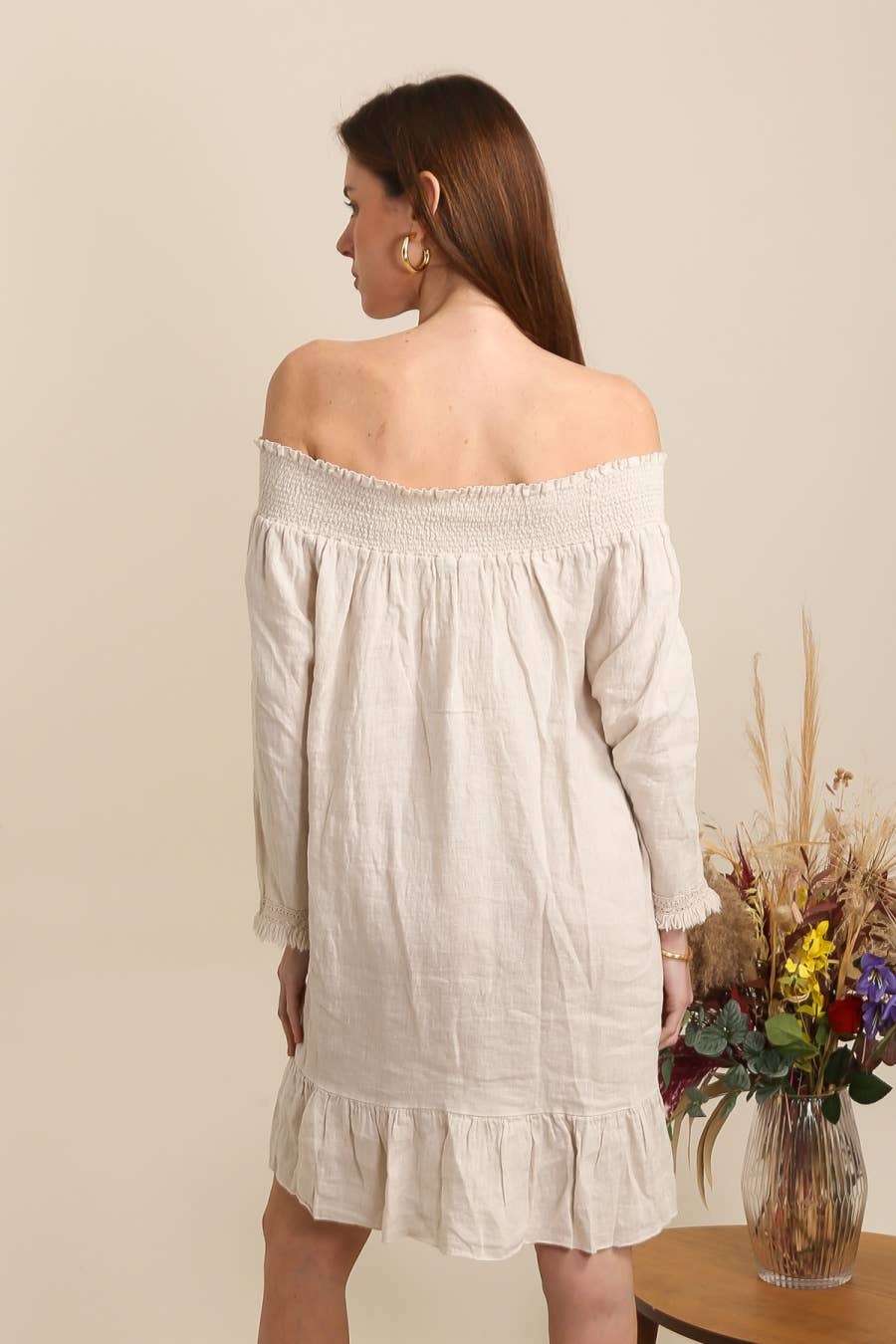 100% Linen Short Dress