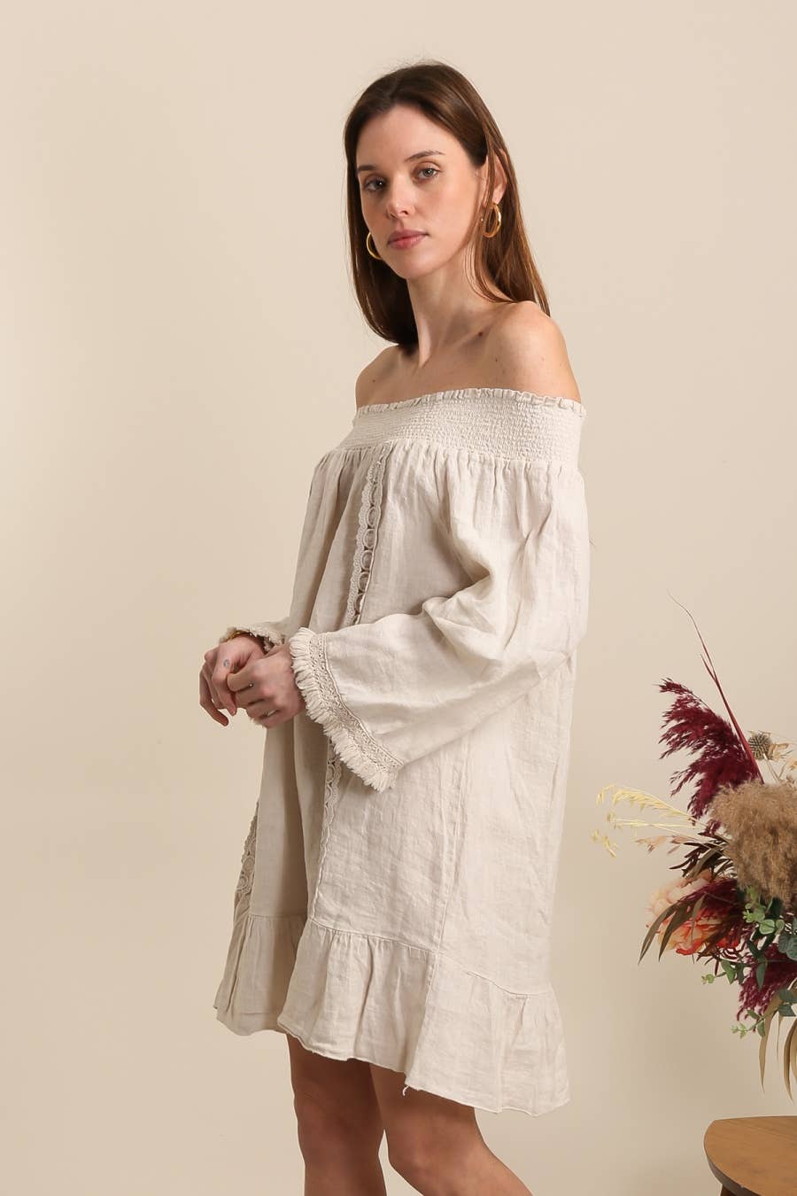 100% Linen Short Dress