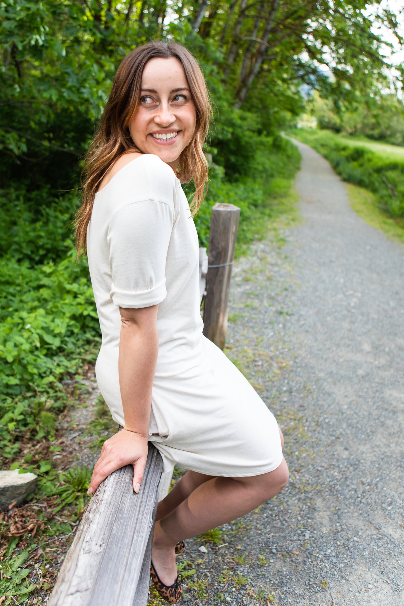 Side view bamboo dress.