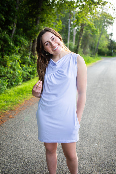 Bamboo tunic in lilac color.