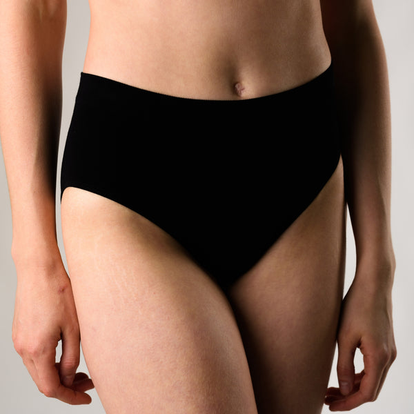 Black bamboo underwear front