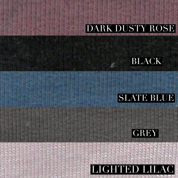 Color chart for the Callie bamboo tunic.