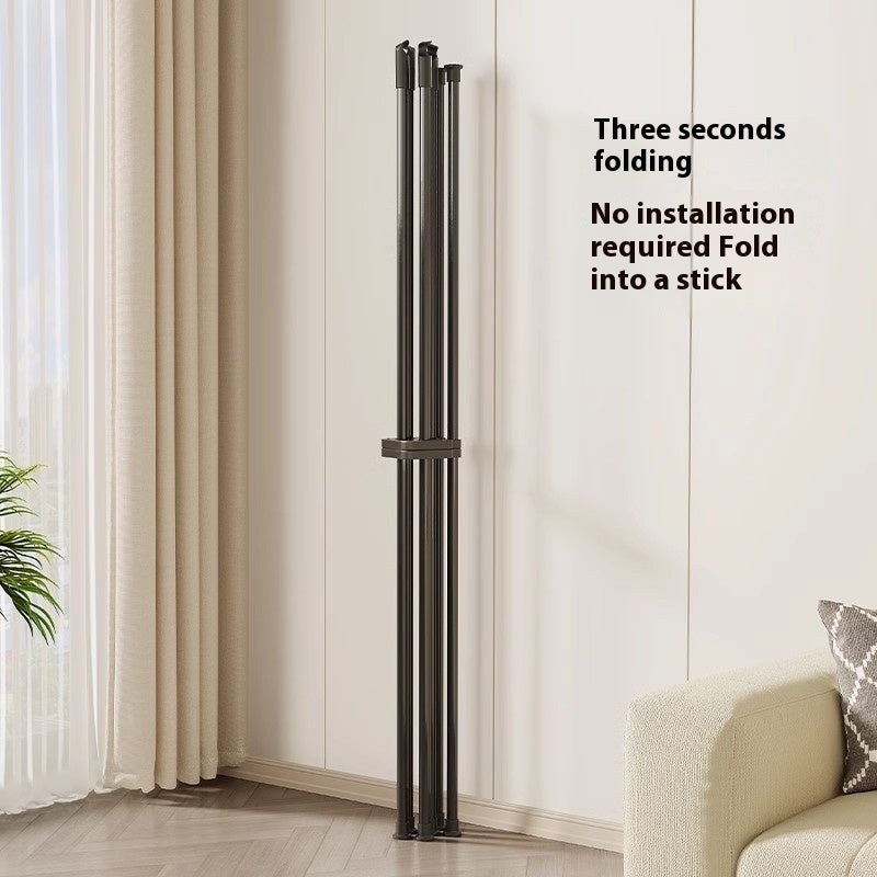 Balcony Clothes Rack Floor Movable Indoor