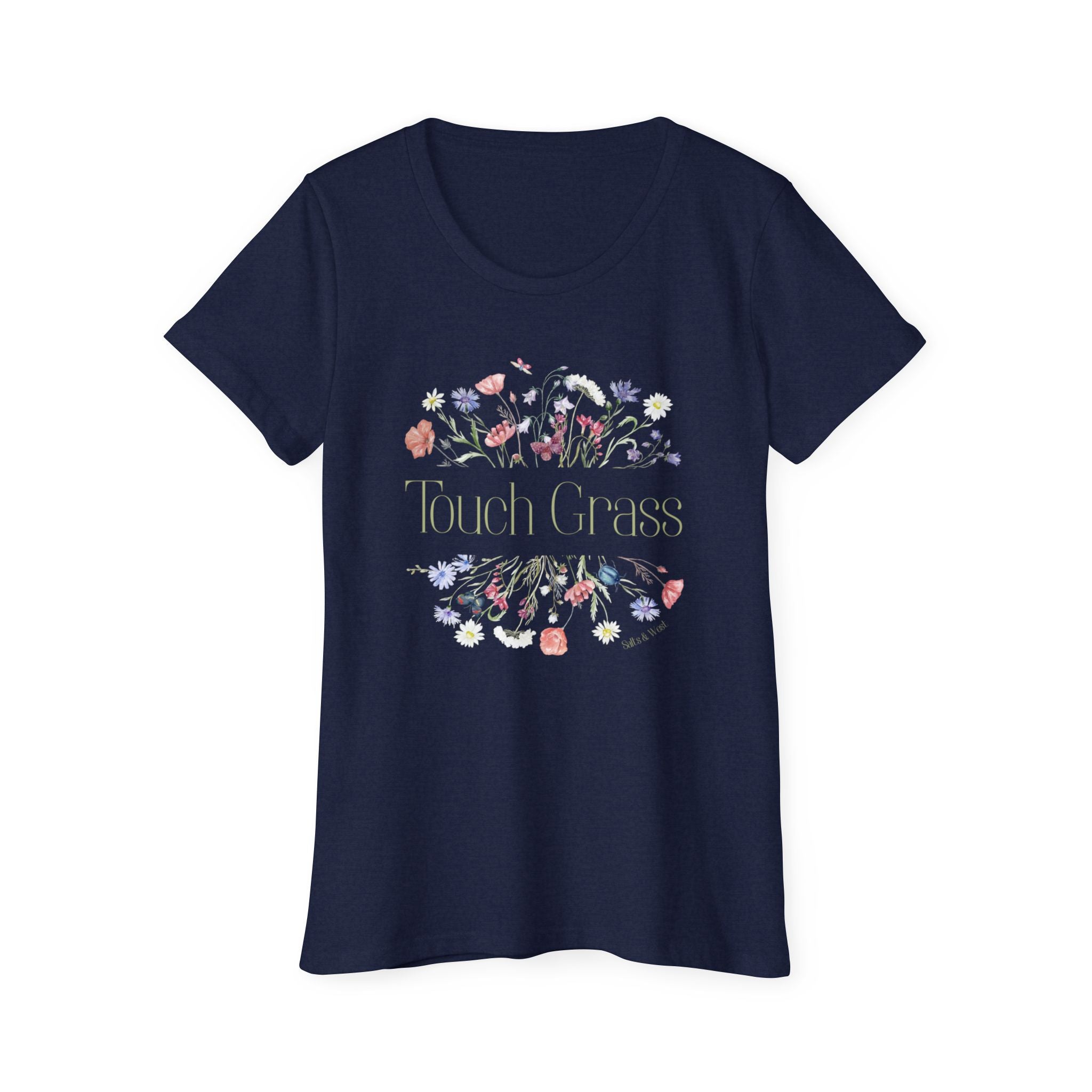 Touch Grass Womens Organic T Shirt