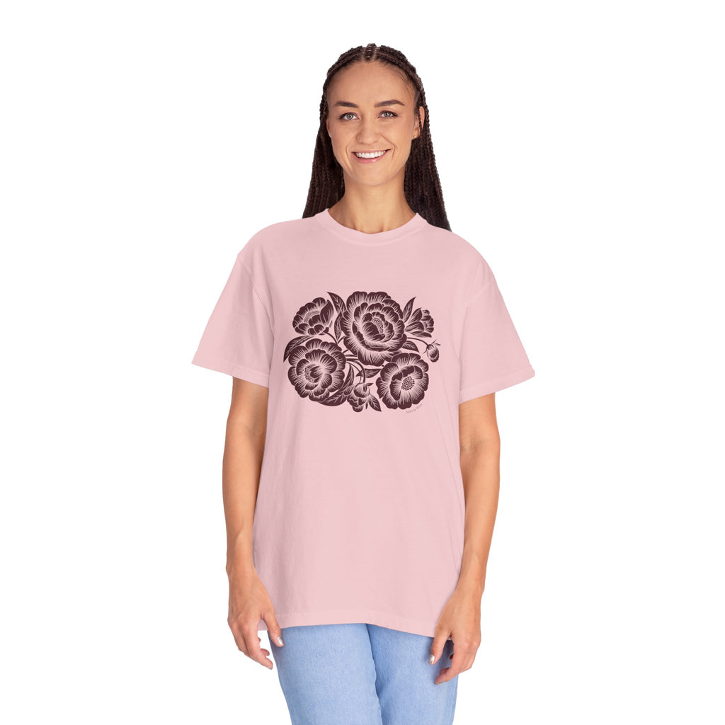 Peonies TShirt - 100% Cotton Unisex