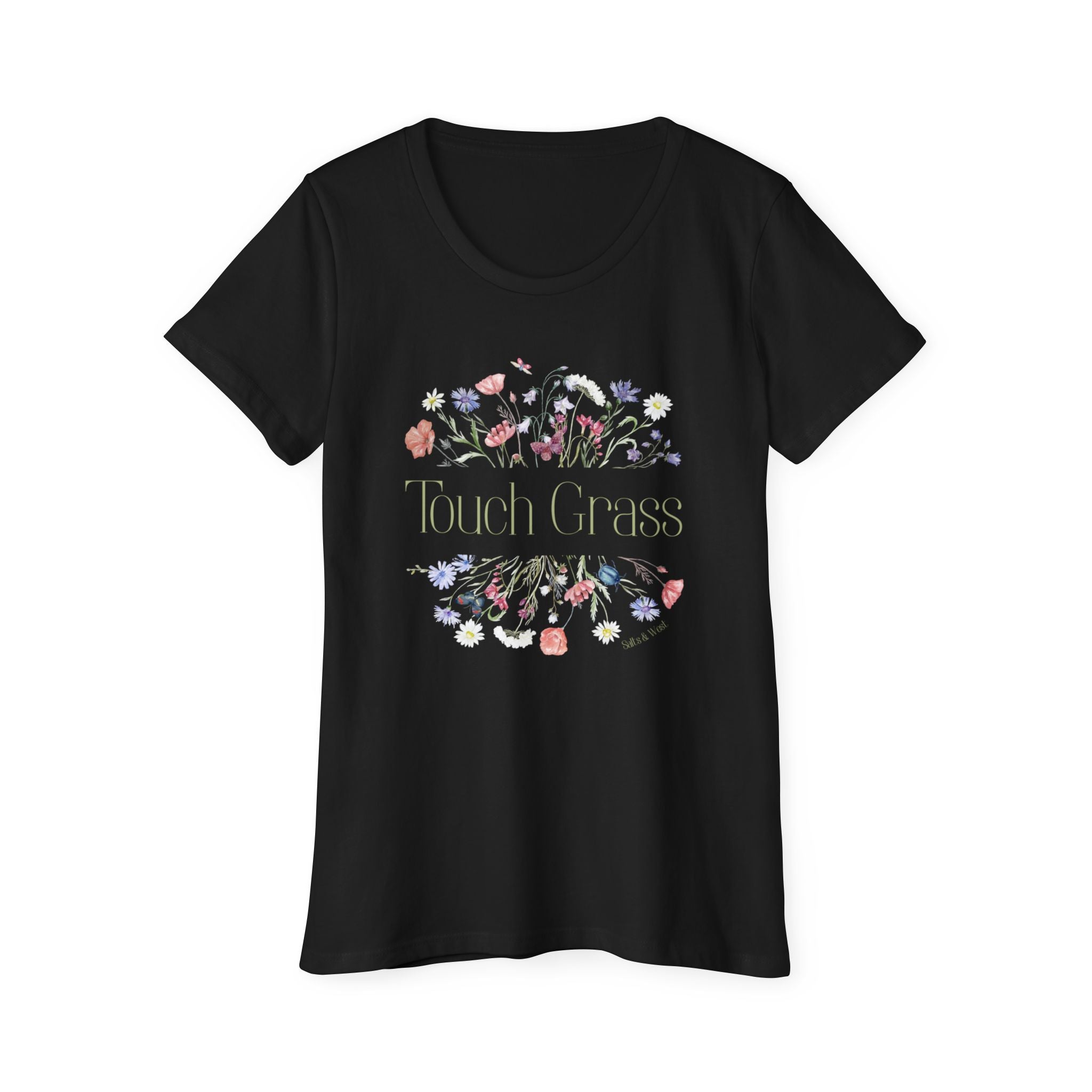 Touch Grass Womens Organic T Shirt
