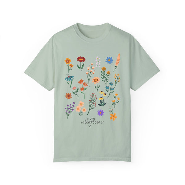 Wildflower Vintage Cotton Tshirt - 100% Cotton