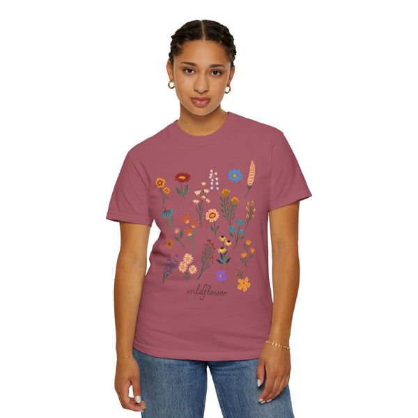 Wildflower Vintage Cotton Tshirt - 100% Cotton