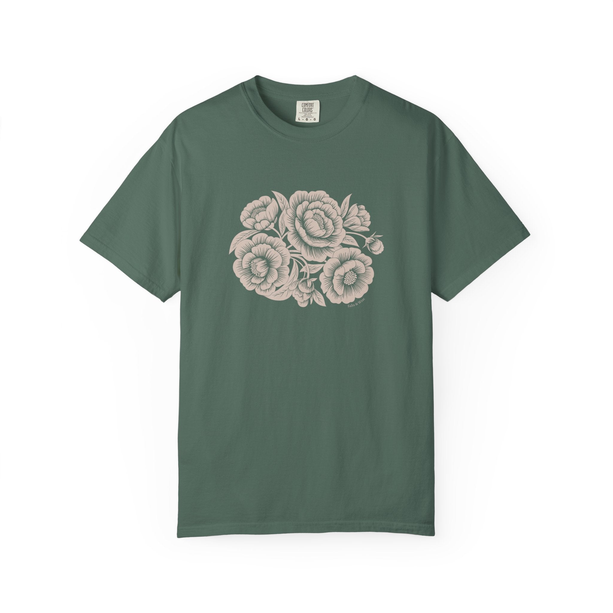 Peonies TShirt - 100% Cotton Unisex