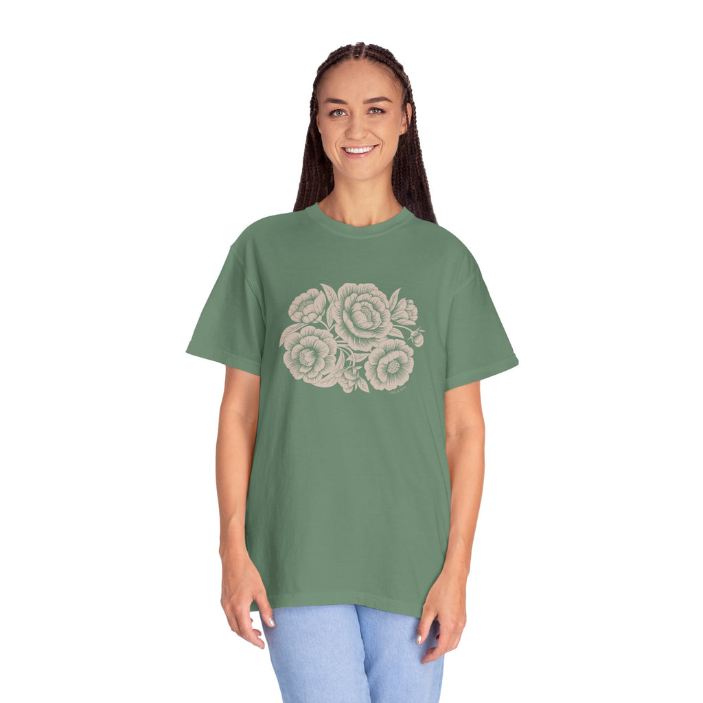 Peonies TShirt - 100% Cotton Unisex
