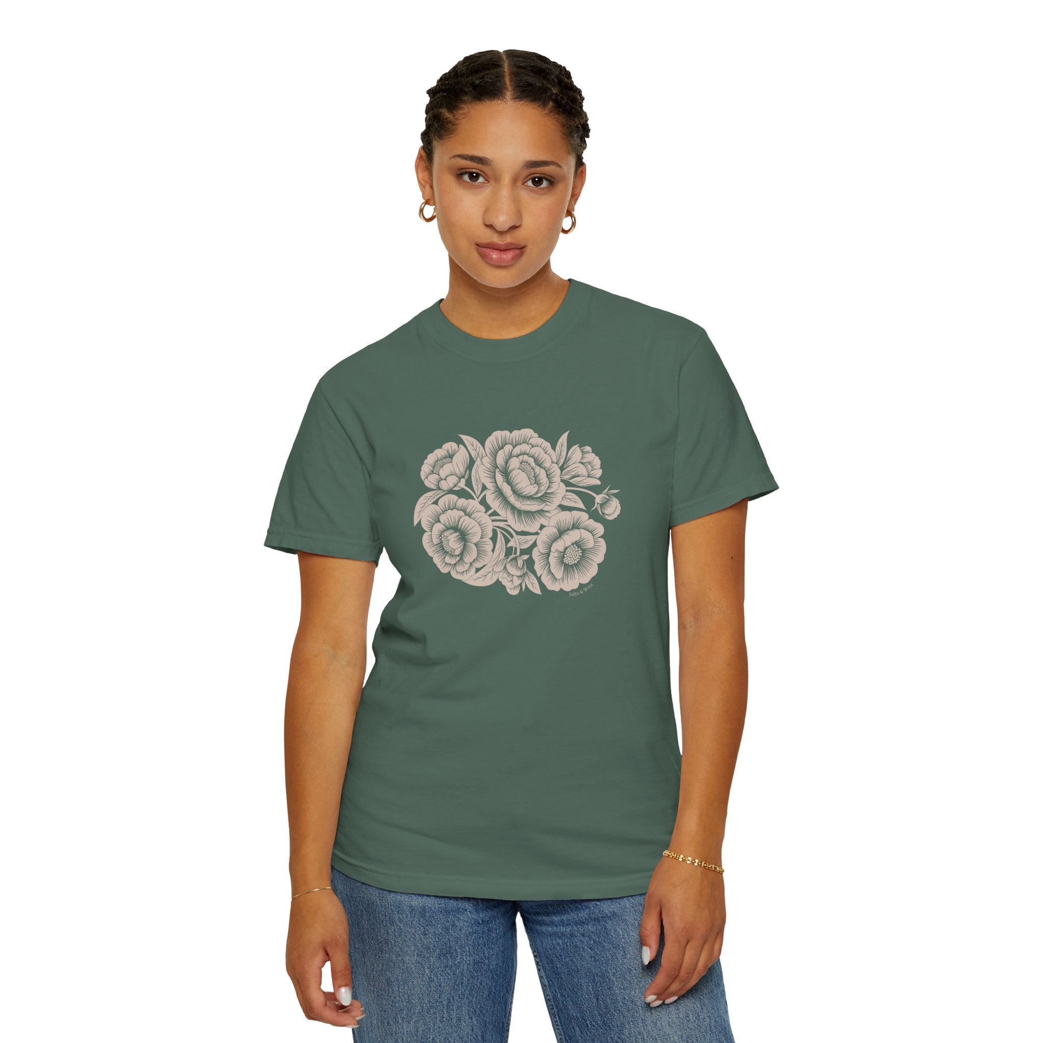 Peonies TShirt - 100% Cotton Unisex