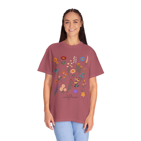 Wildflower Vintage Cotton Tshirt - 100% Cotton