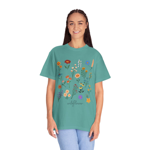 Wildflower Vintage Cotton Tshirt - 100% Cotton