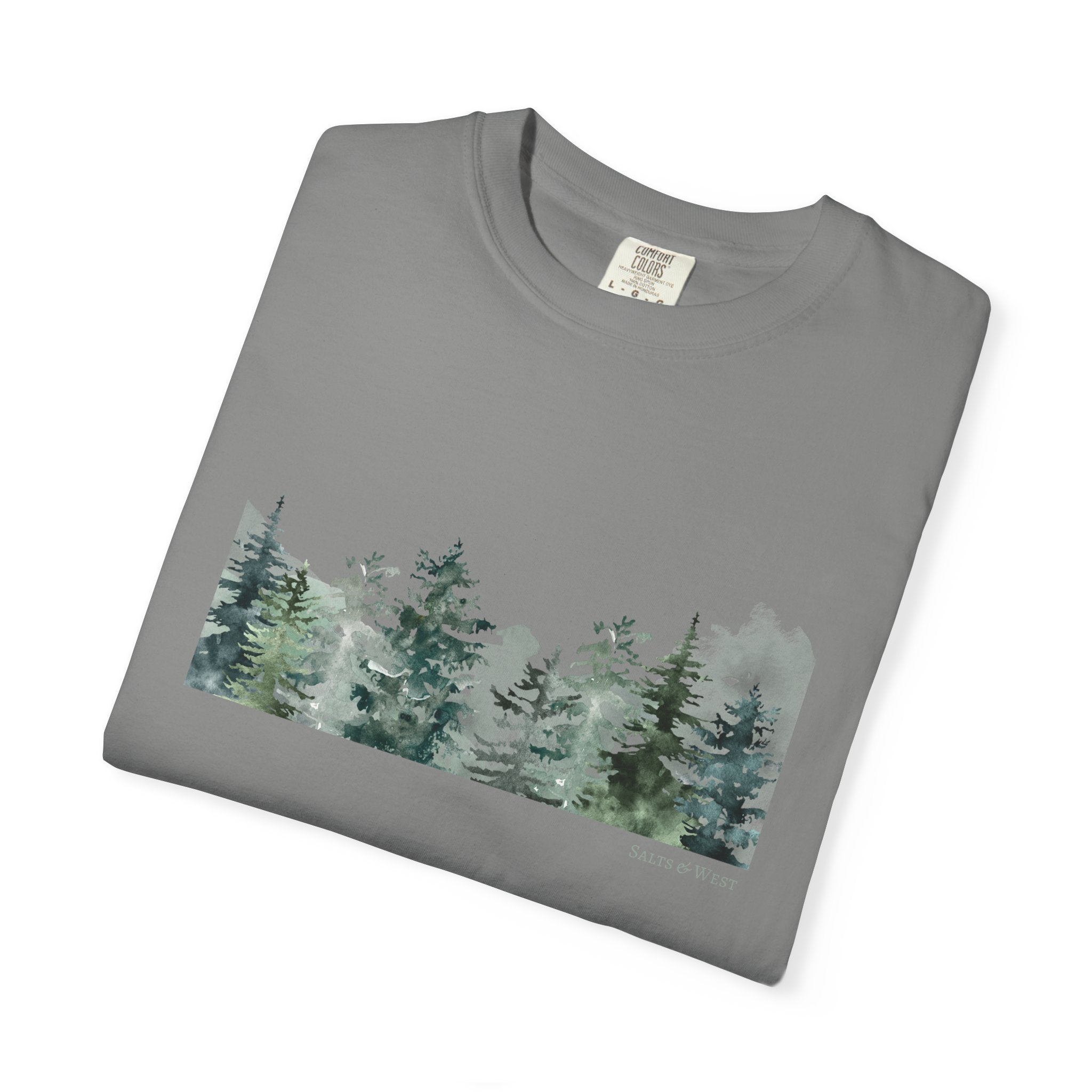 Misty Trees T Shirt - 100% Cotton