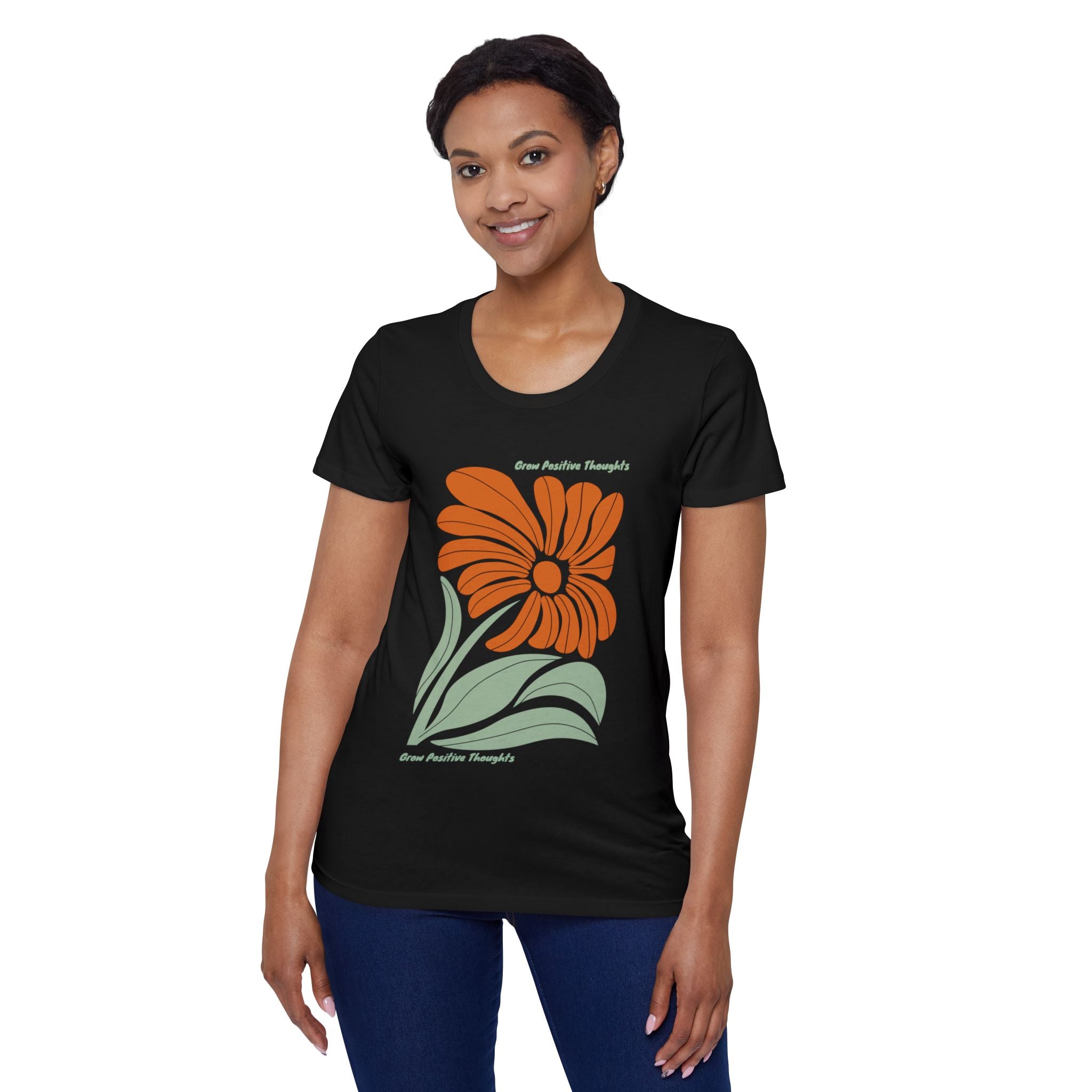 Grow Postitive Thoughts Womens Organic TShirt