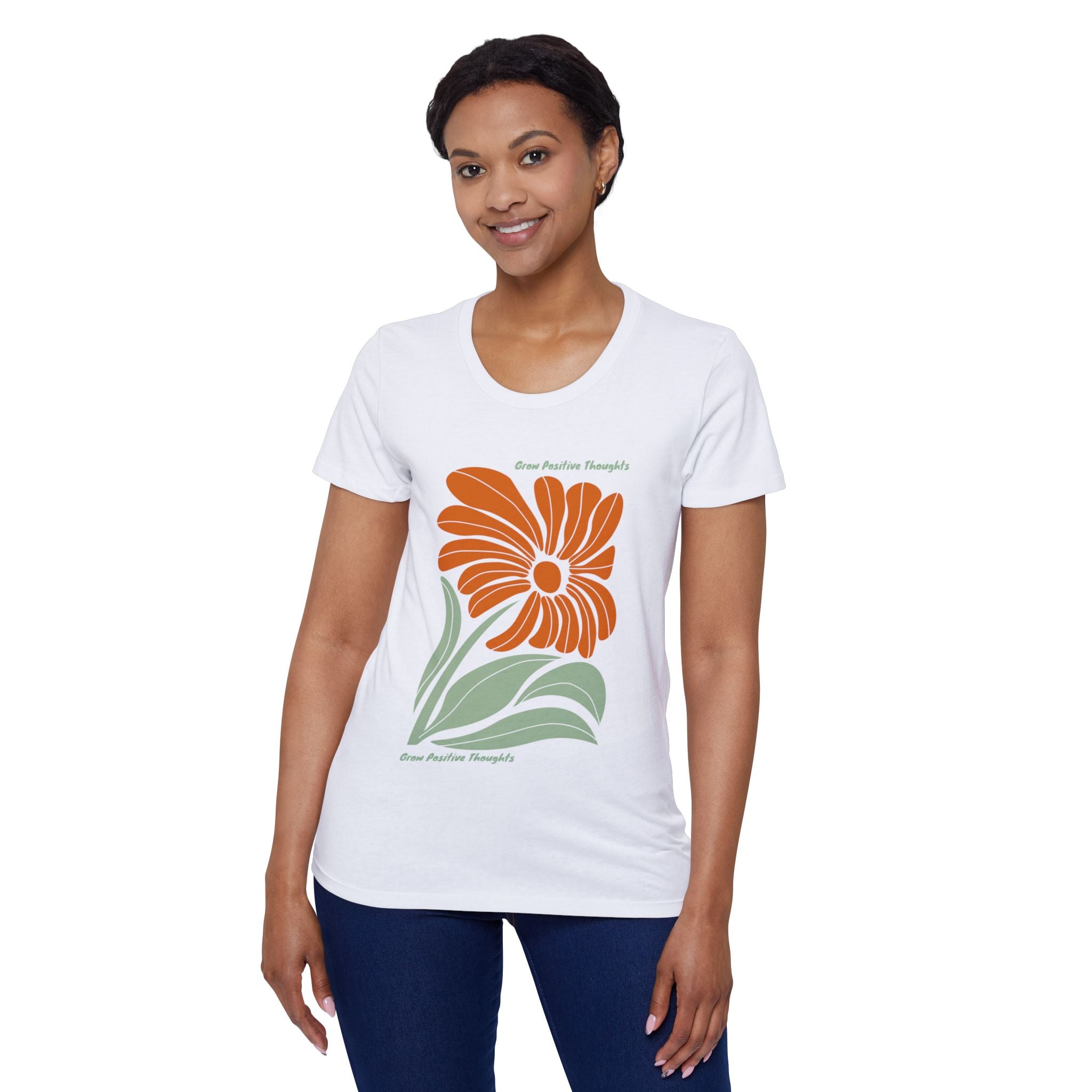 Grow Postitive Thoughts Womens Organic TShirt