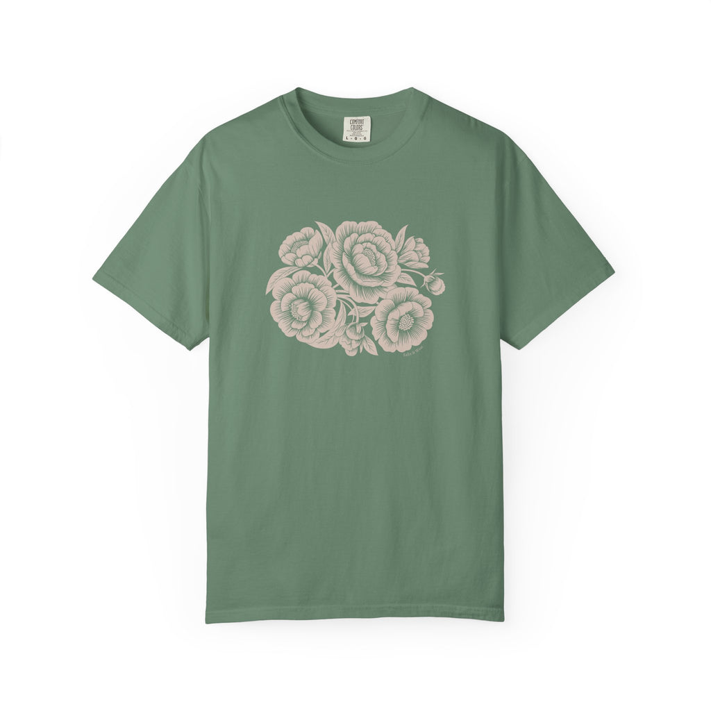 Peonies TShirt - 100% Cotton Unisex