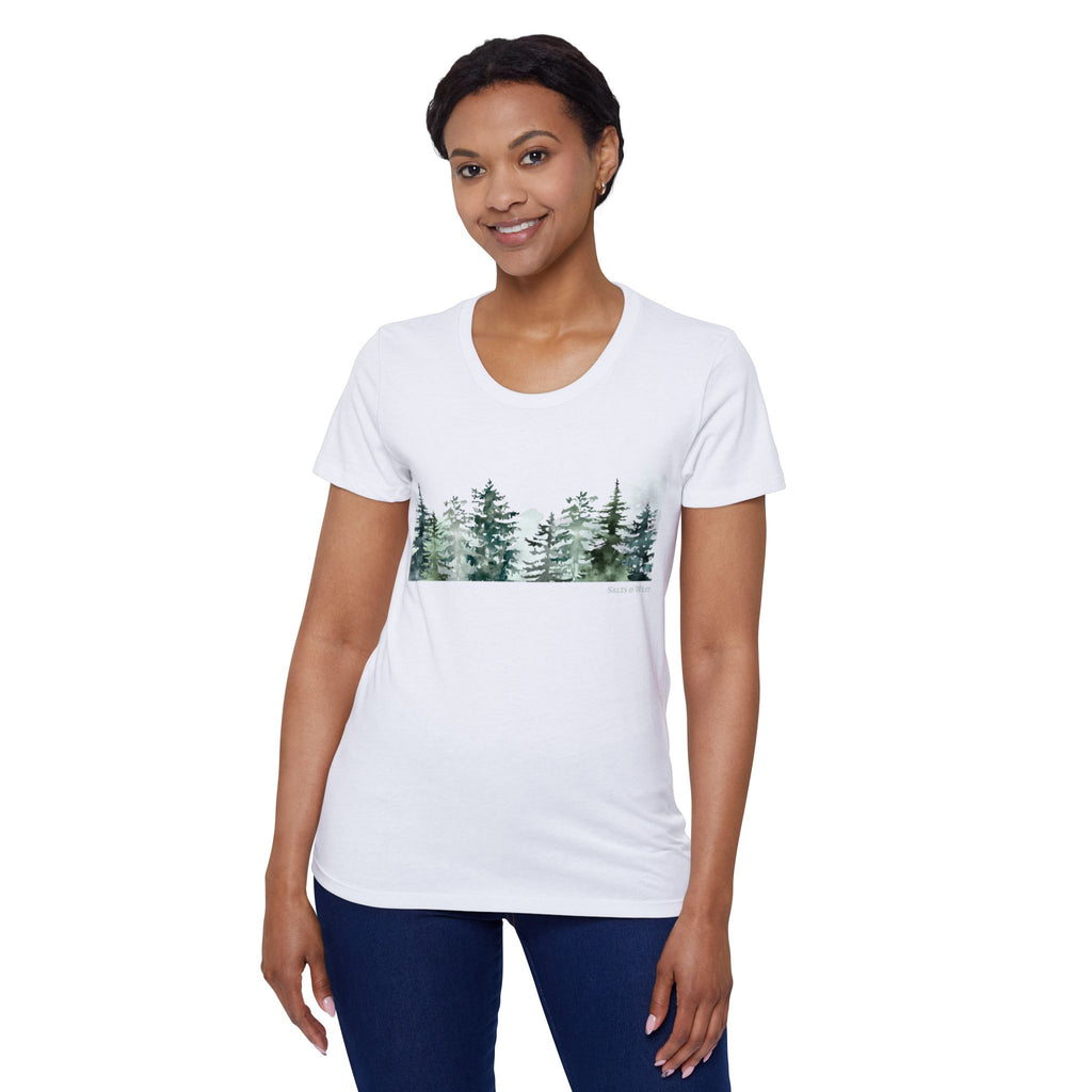 Misty Trees Womens Organic T Shirt