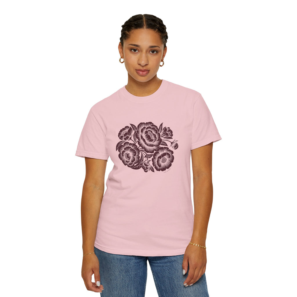 Peonies TShirt - 100% Cotton Unisex