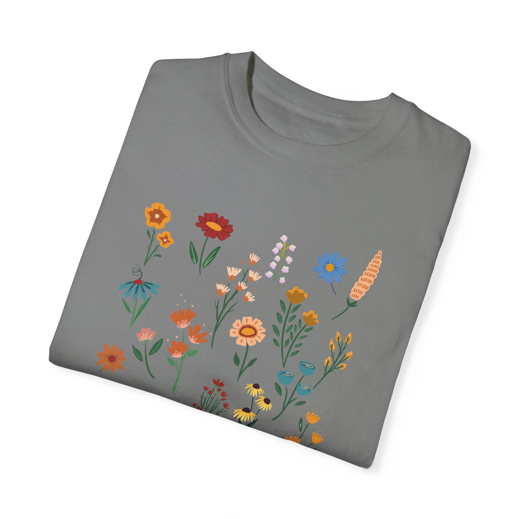 Wildflower Vintage Cotton Tshirt - 100% Cotton
