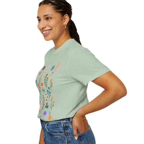 Wildflower Vintage Cotton Tshirt - 100% Cotton