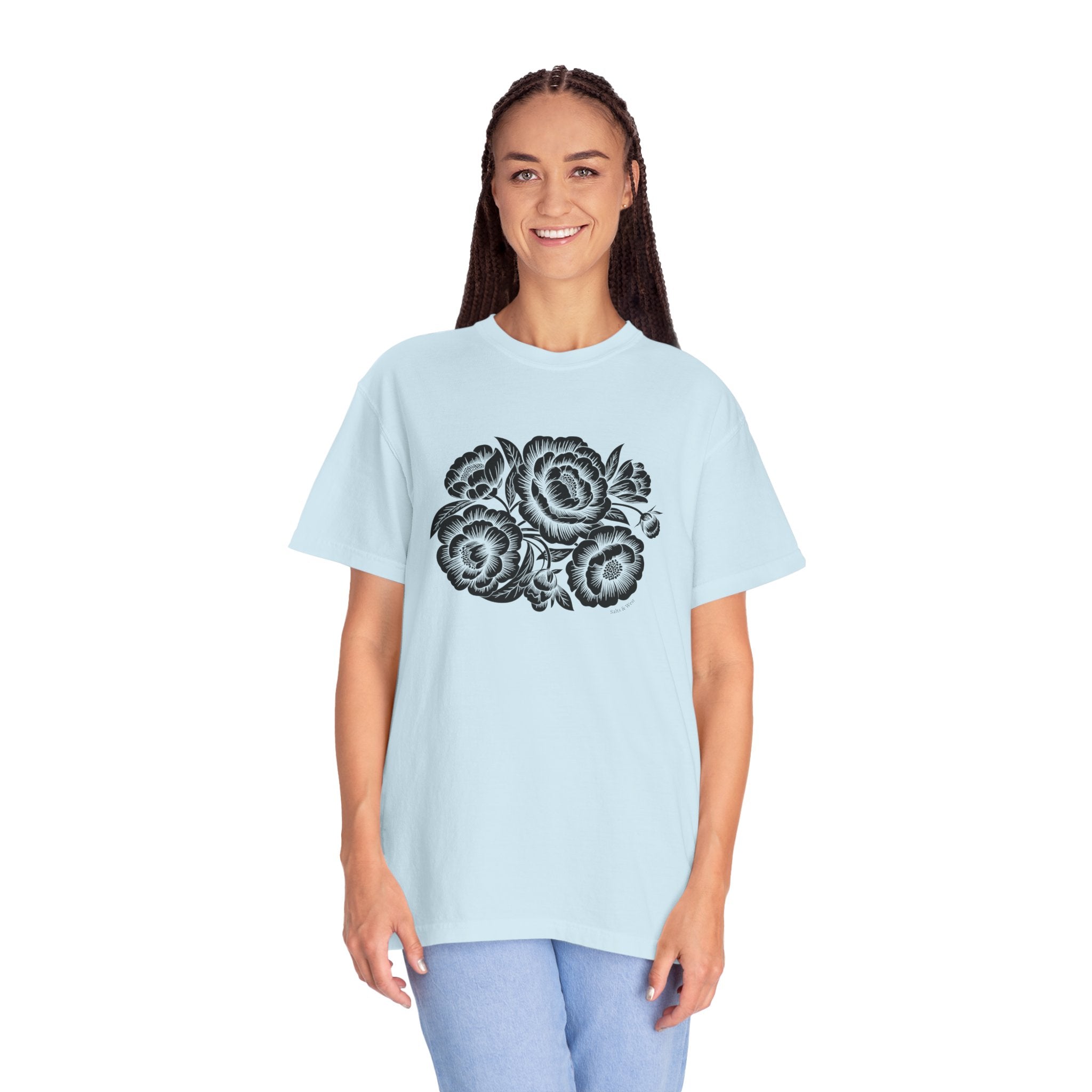 Peonies TShirt - 100% Cotton Unisex