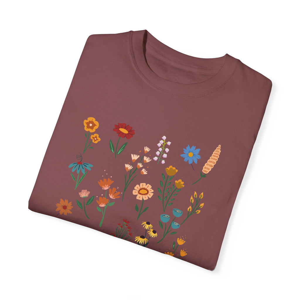 Wildflower Vintage Cotton Tshirt - 100% Cotton