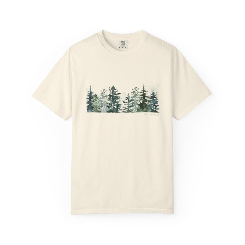 Misty Trees T Shirt - 100% Cotton