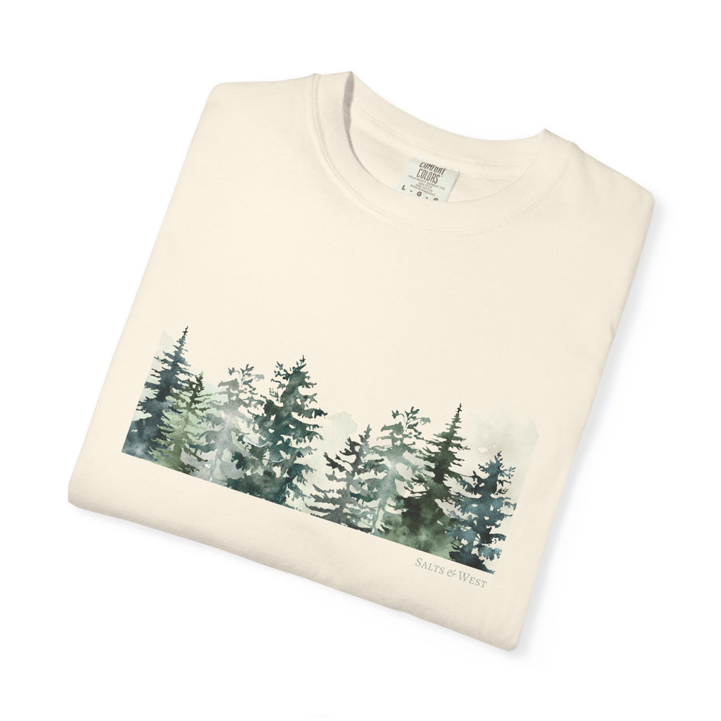Misty Trees T Shirt - 100% Cotton