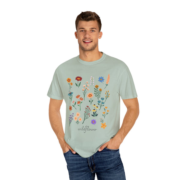 Wildflower Vintage Cotton Tshirt - 100% Cotton