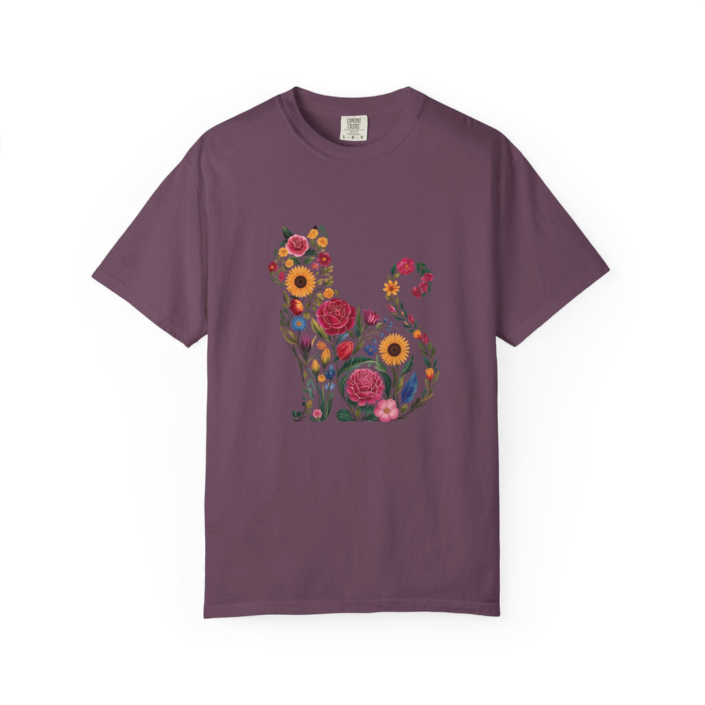 Flower Cat 100% Cotton TShirt - Unisex Fit