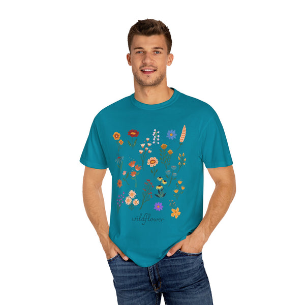 Wildflower Vintage Cotton Tshirt - 100% Cotton