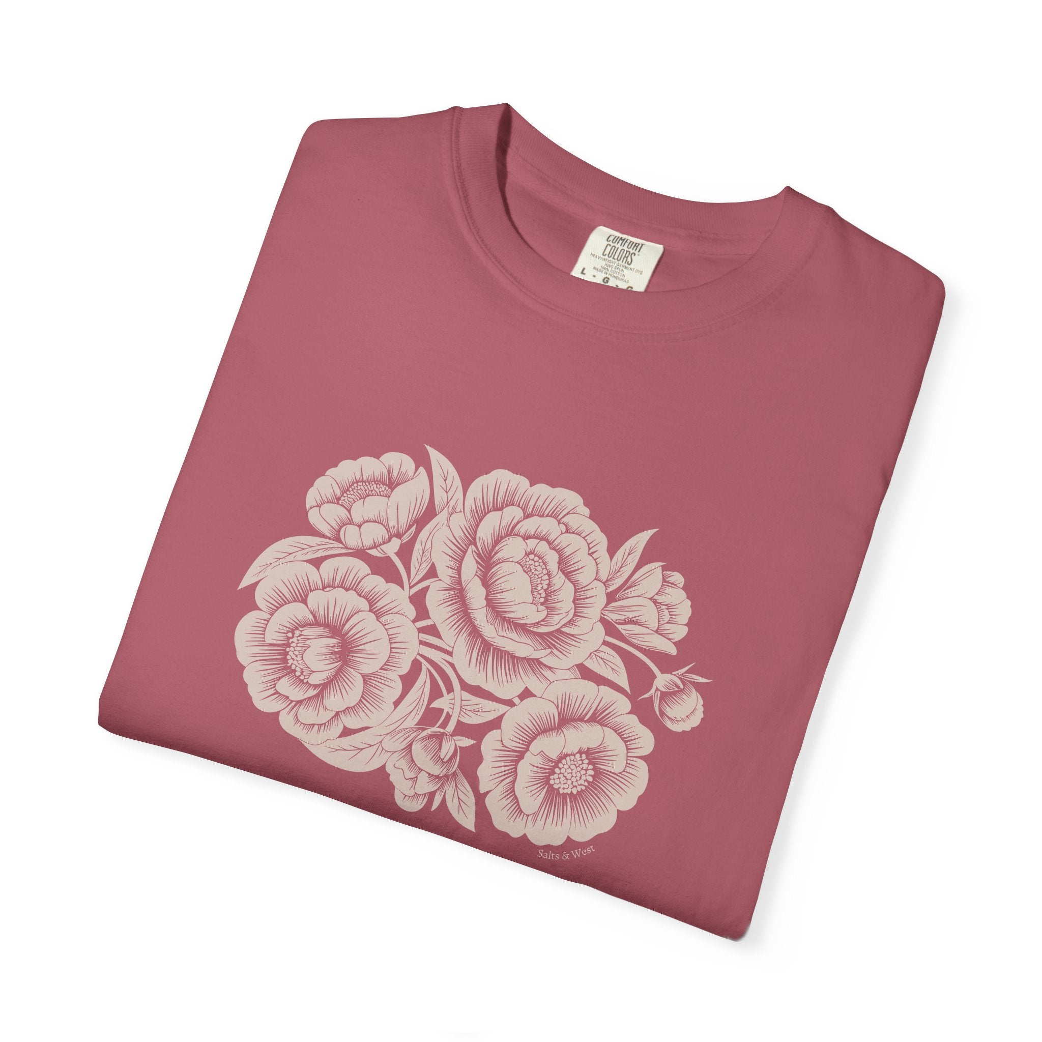 Peonies TShirt - 100% Cotton Unisex