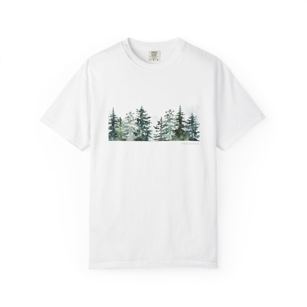 Misty Trees T Shirt - 100% Cotton