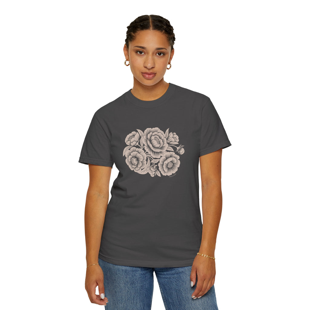 Peonies TShirt - 100% Cotton Unisex