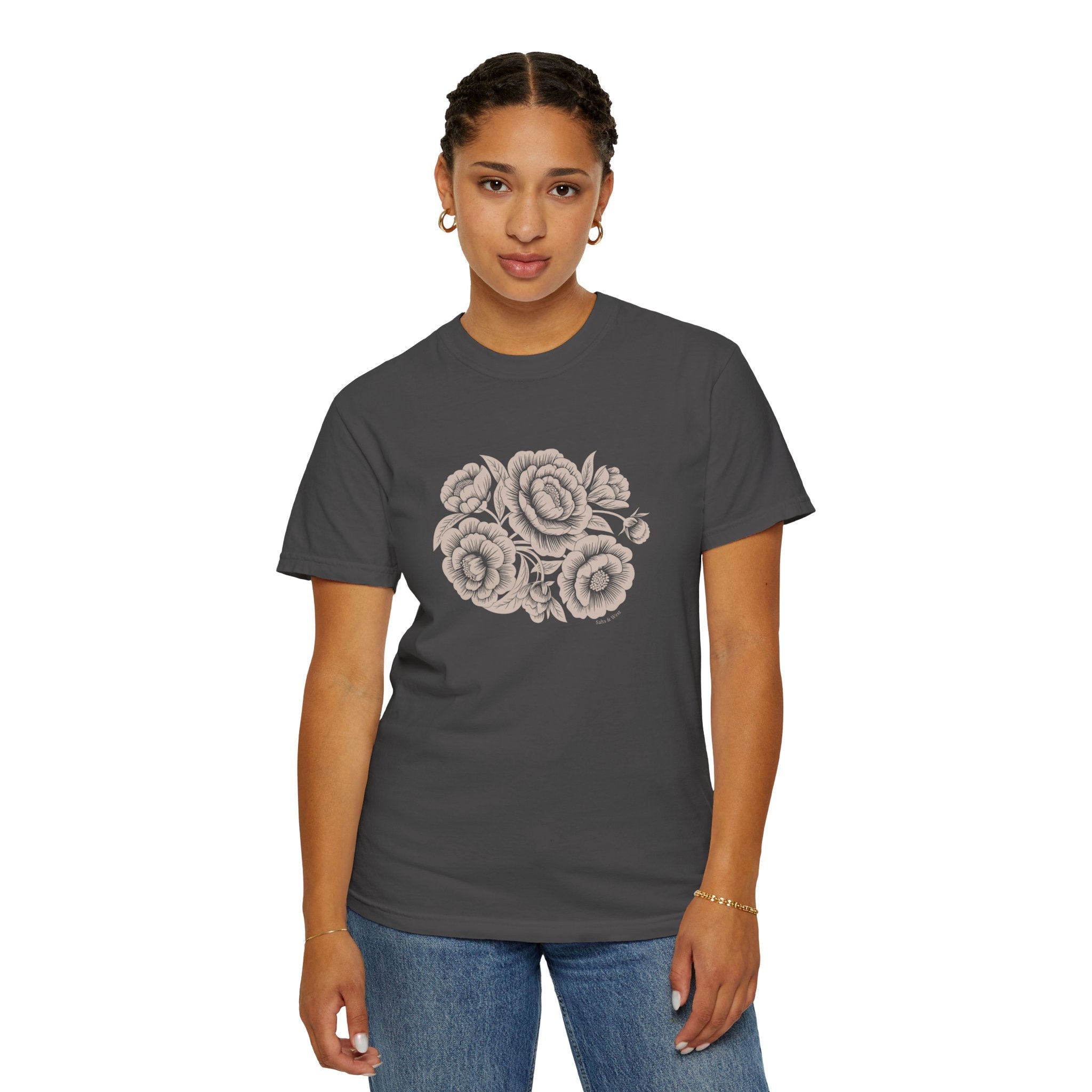 Peonies TShirt - 100% Cotton Unisex
