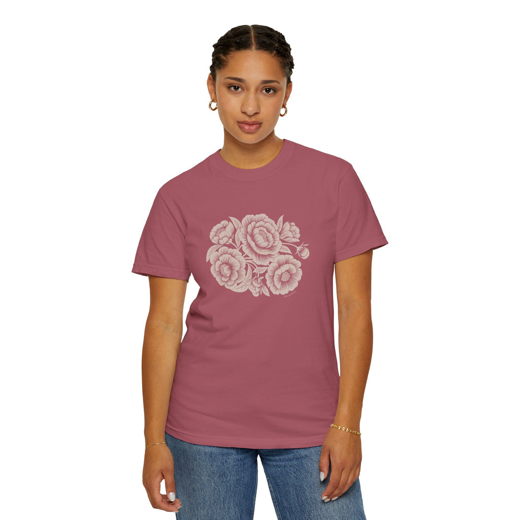 Peonies TShirt - 100% Cotton Unisex