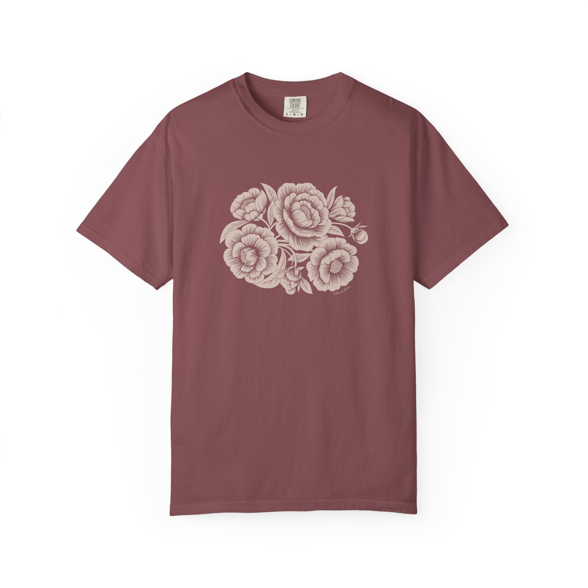 Peonies TShirt - 100% Cotton Unisex