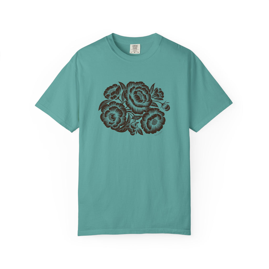 Peonies TShirt - 100% Cotton Unisex