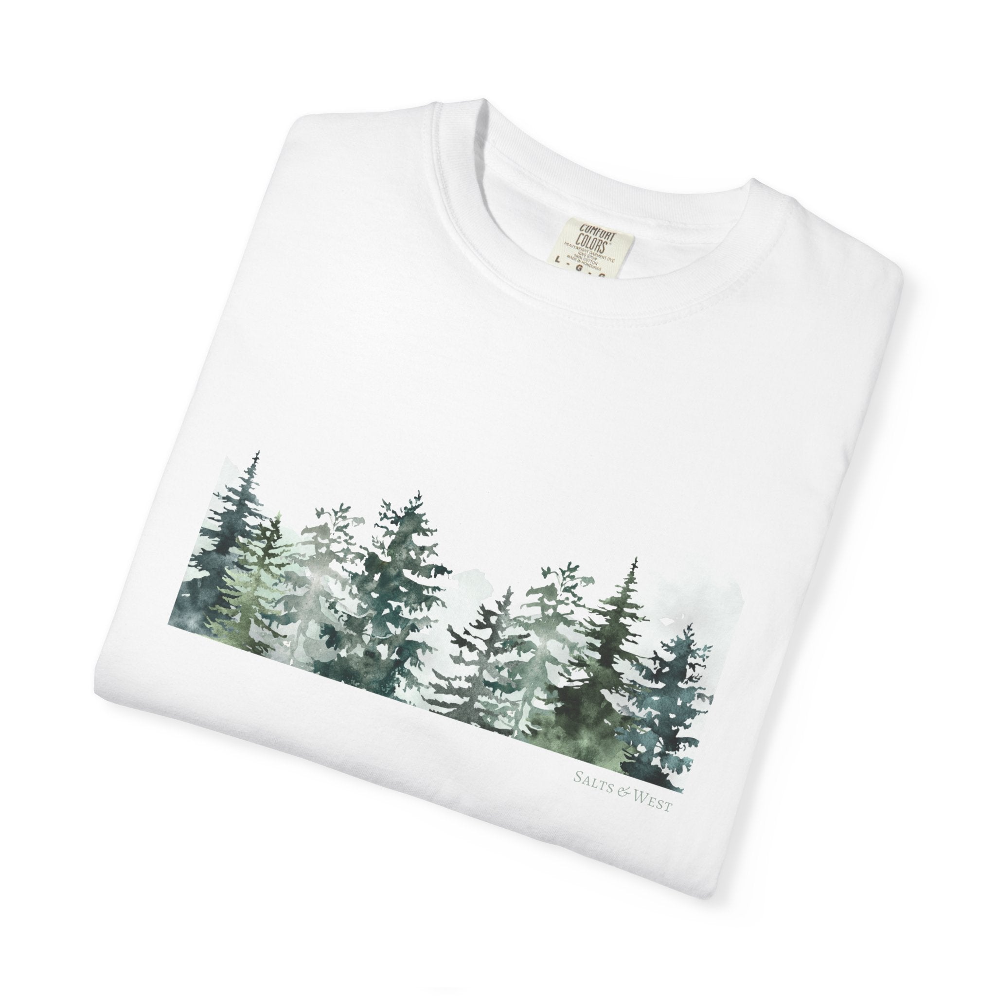 Misty Trees T Shirt - 100% Cotton
