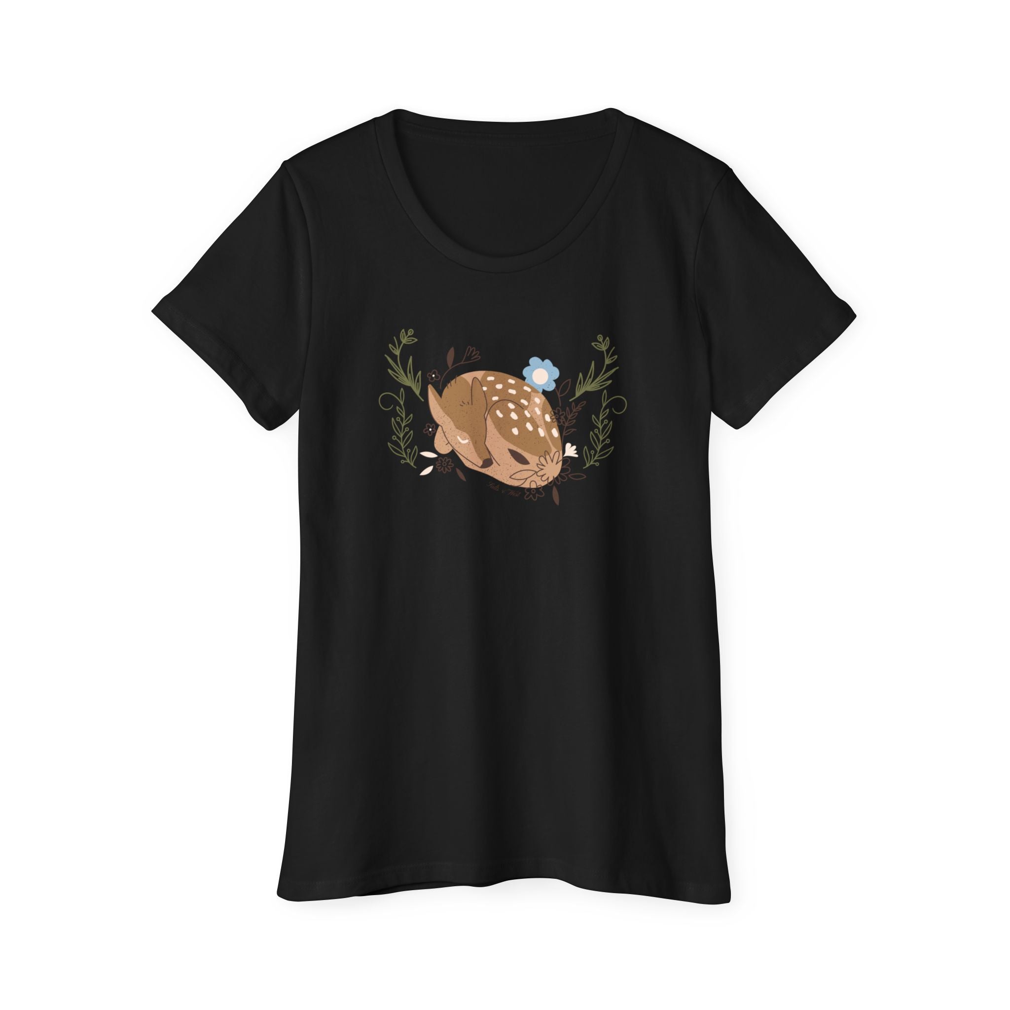 Yes Deer Womens Organic T Shirt