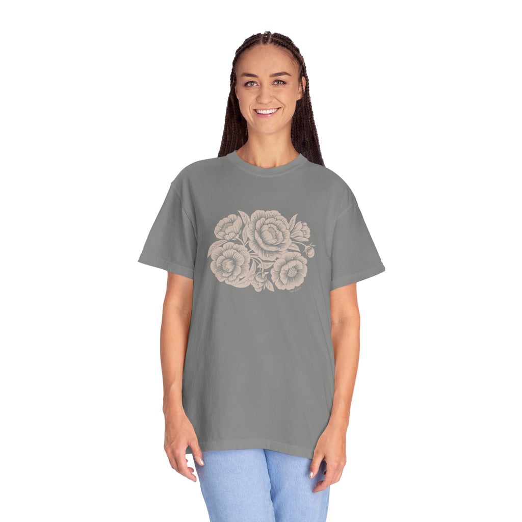 Peonies TShirt - 100% Cotton Unisex