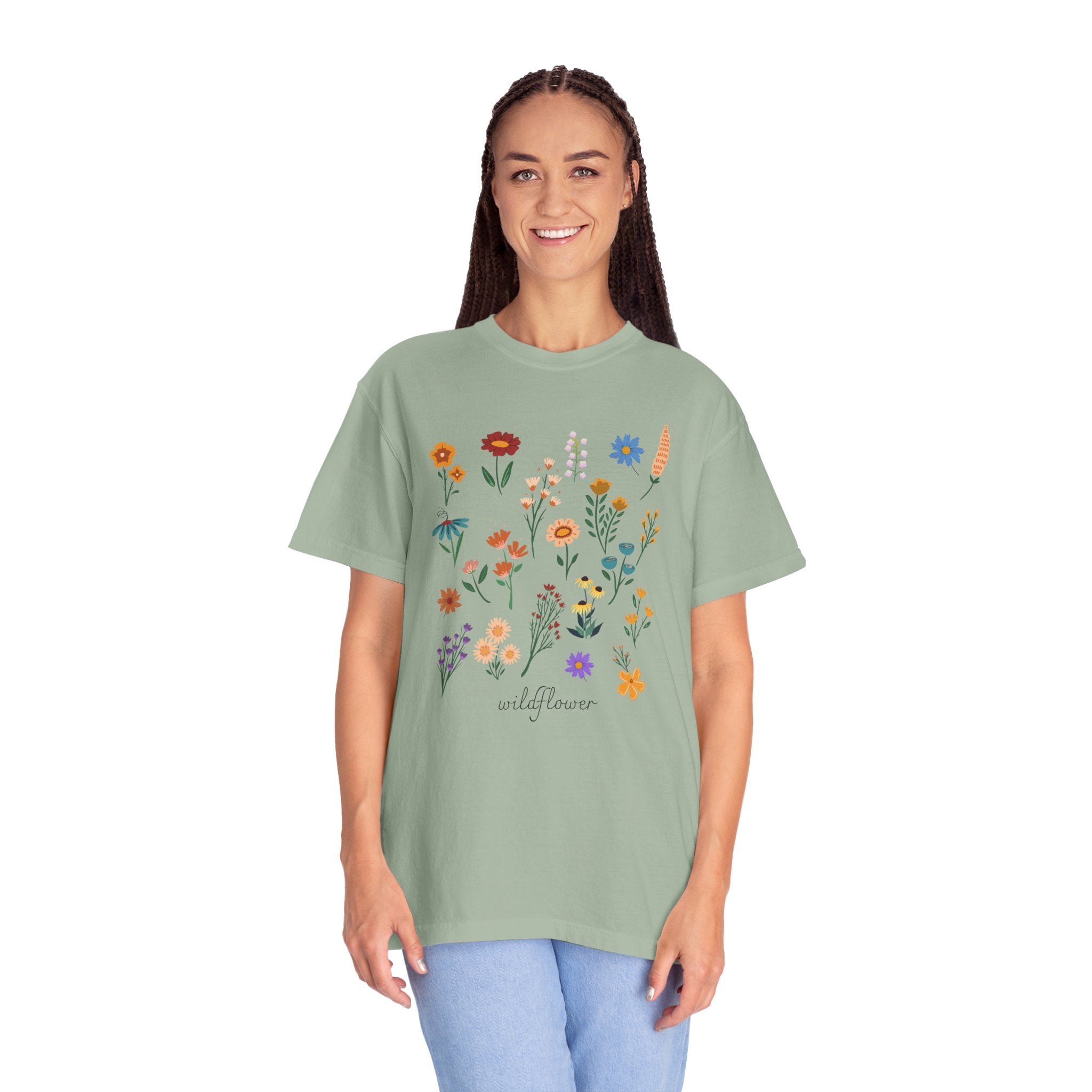 Wildflower Vintage Cotton Tshirt - 100% Cotton