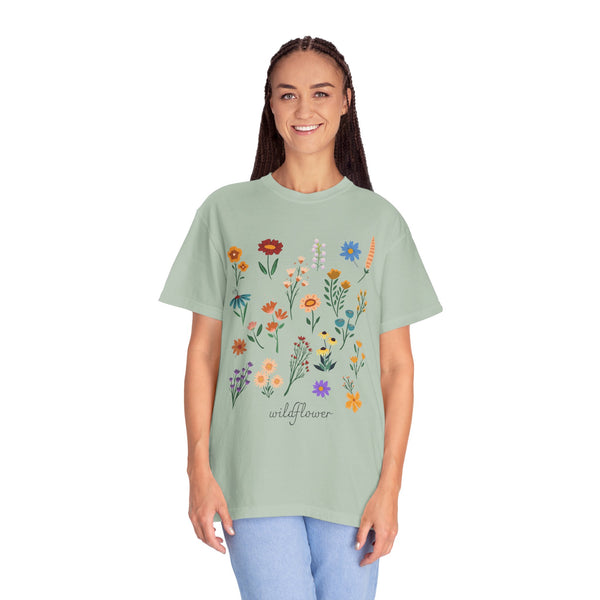 Wildflower Vintage Cotton Tshirt - 100% Cotton