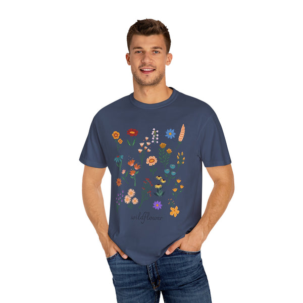 Wildflower Vintage Cotton Tshirt - 100% Cotton