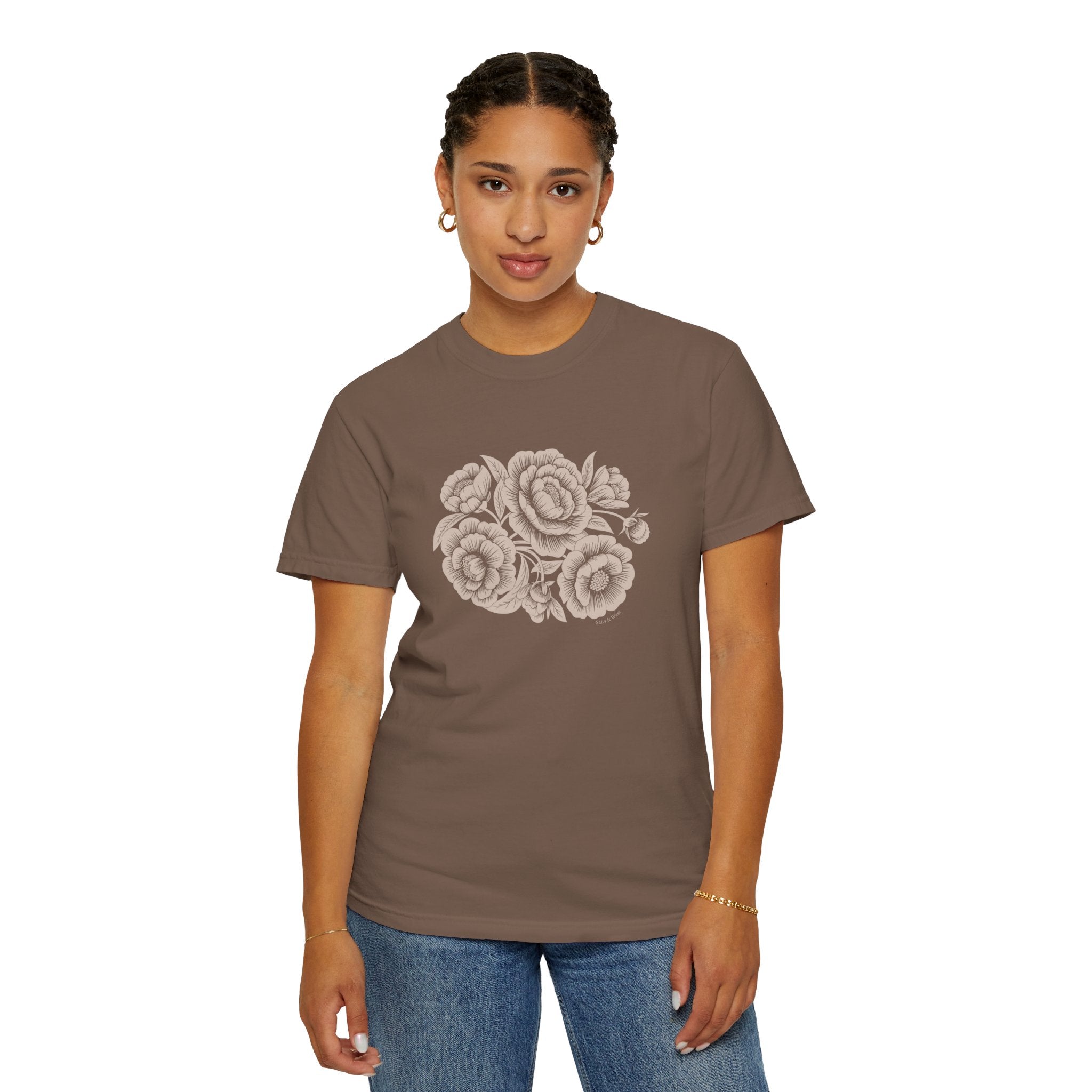 Peonies TShirt - 100% Cotton Unisex