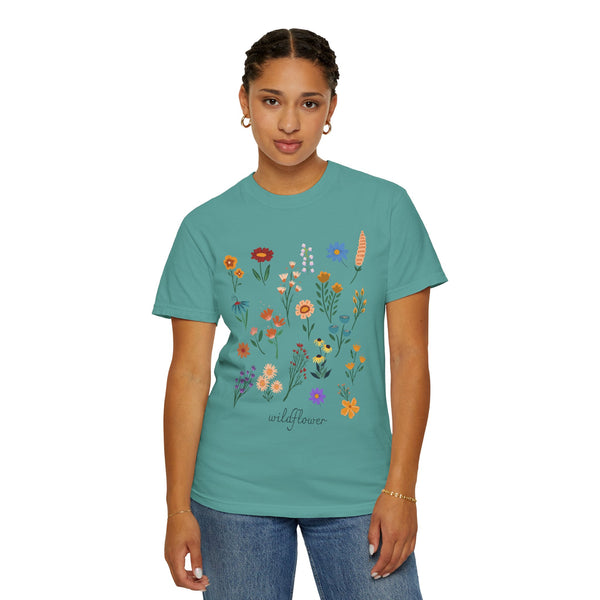 Wildflower Vintage Cotton Tshirt - 100% Cotton