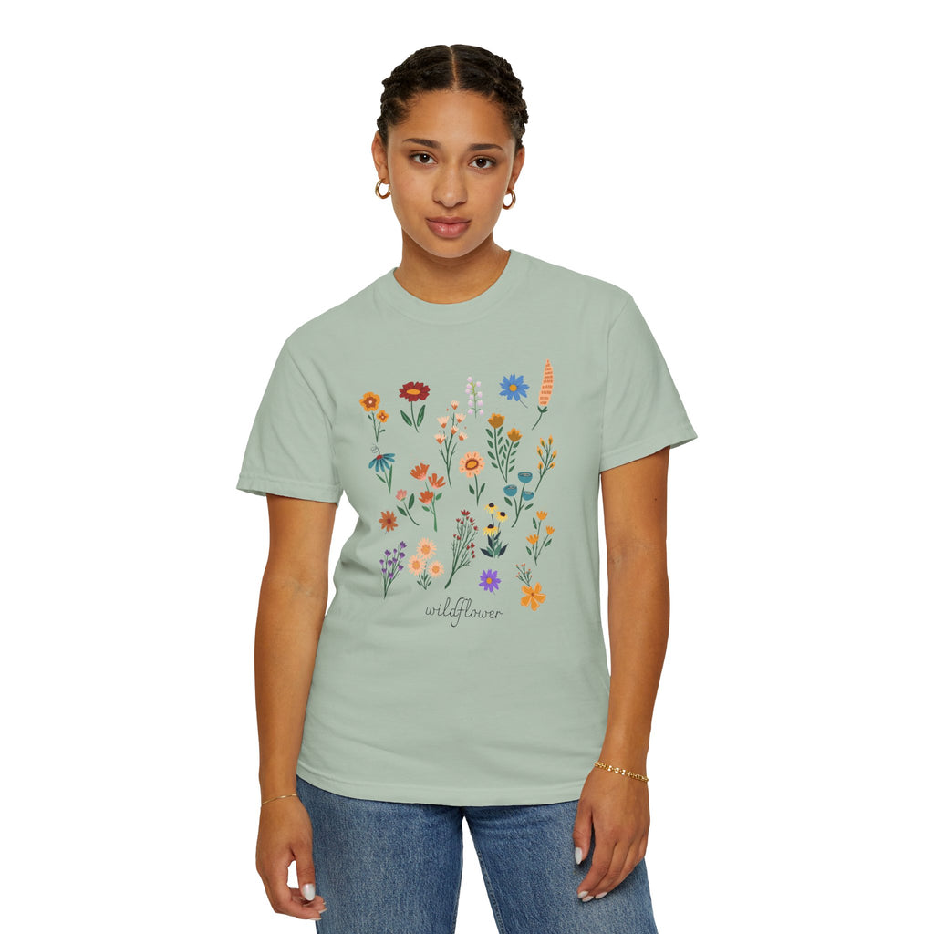 Wildflower Vintage Cotton Tshirt - 100% Cotton