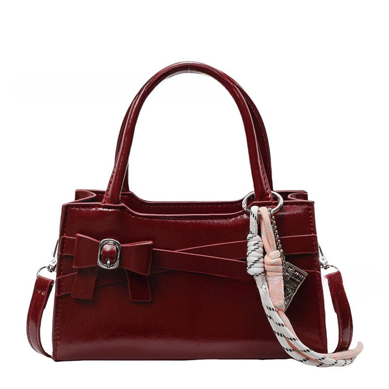Korean-style Fashion Bow High-end Simple Crossbody Bag