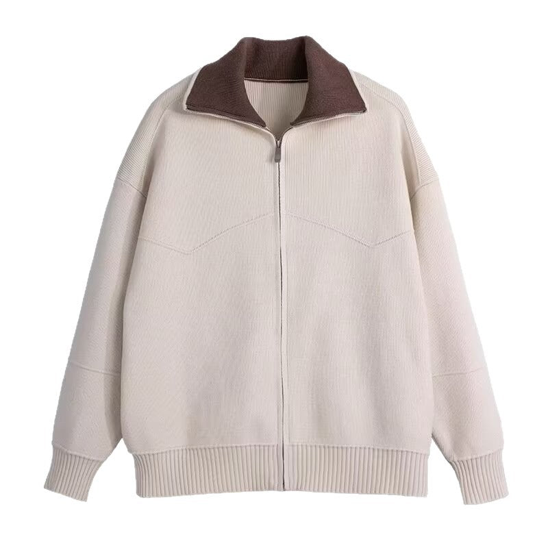 Autumn And Winter High-end Men's Casual Knitted Cardigan Youth Thickened Loose Knit Sweater